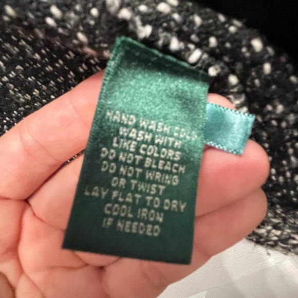 Lauren Ralph Lauren Full Zip Women’s Jacket Tweed Moto Zip Pocket Large Gray - Picture 13 of 16